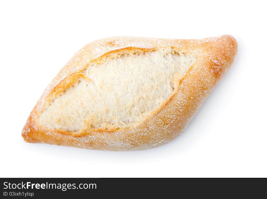 Tasty bun, isolated on a white background