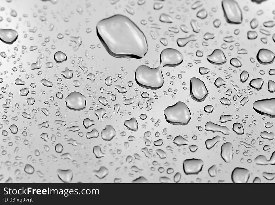 Water Droplets on a metal Surface