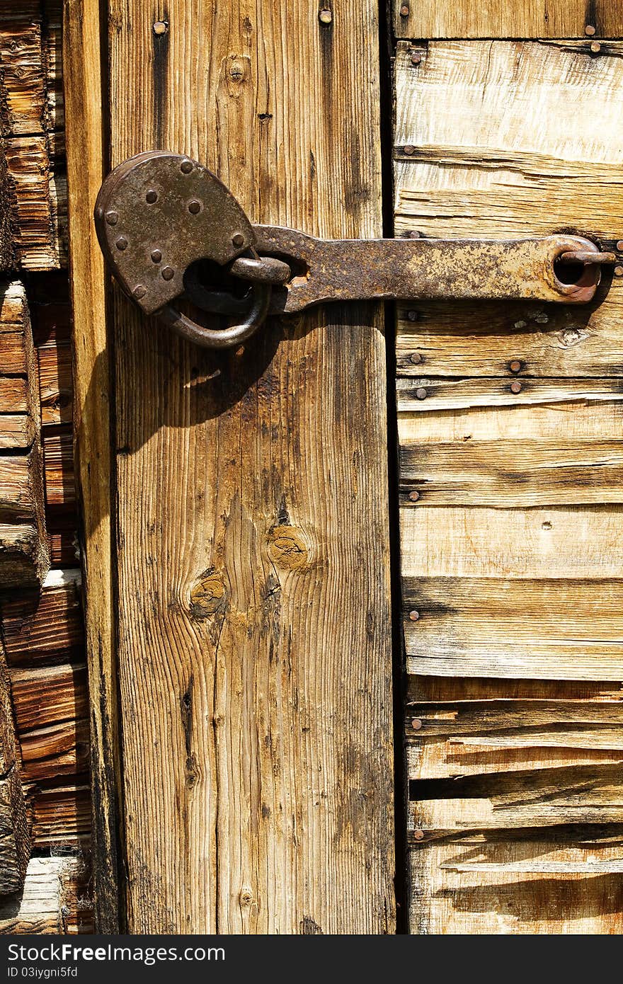 Tool for closing the old house doors. Tool for closing the old house doors