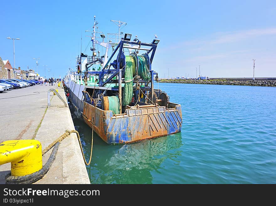 Fish boat  in Howth Ireland