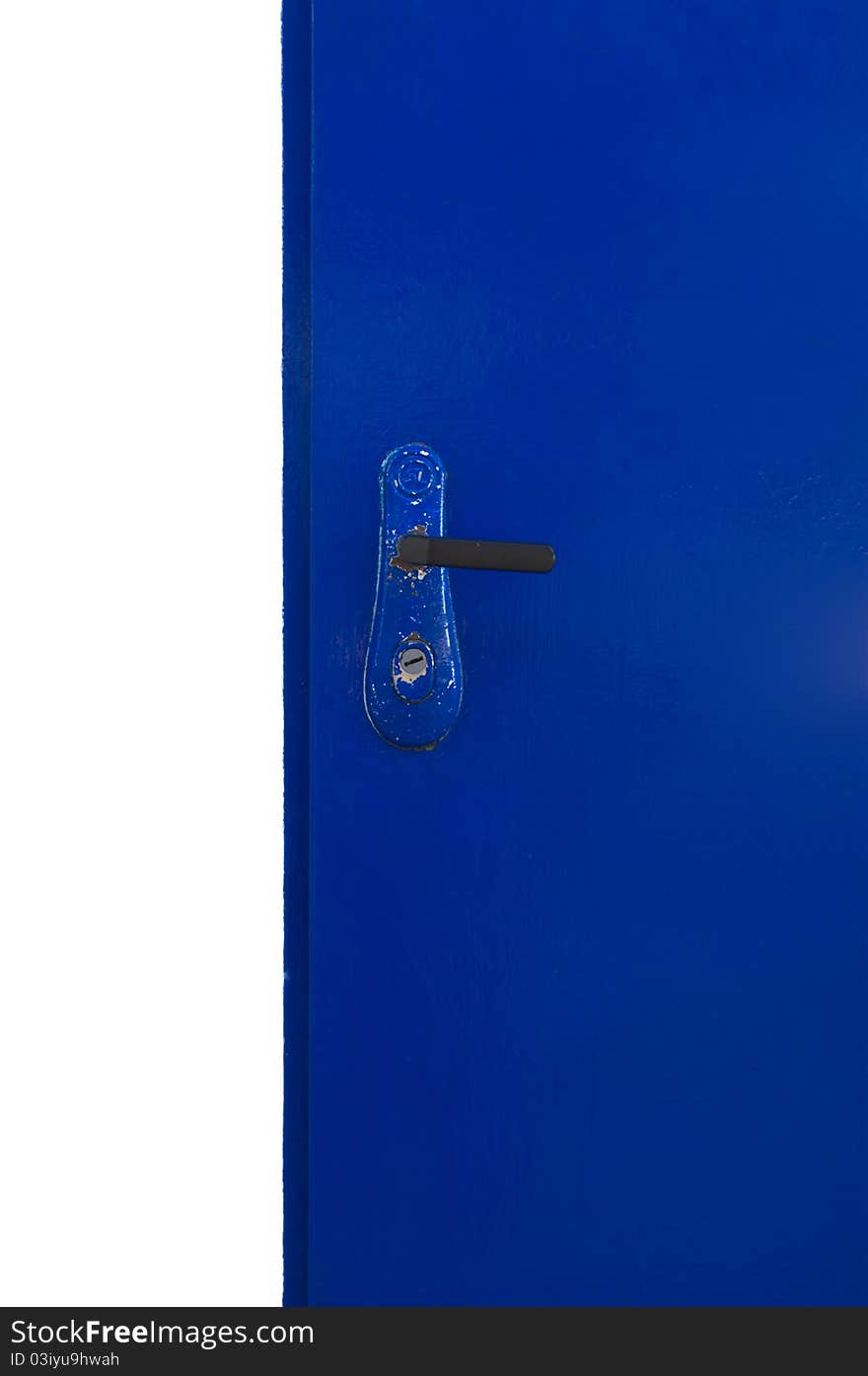 Blue painted door