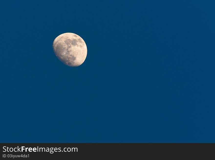 Full moon night scene on sky background