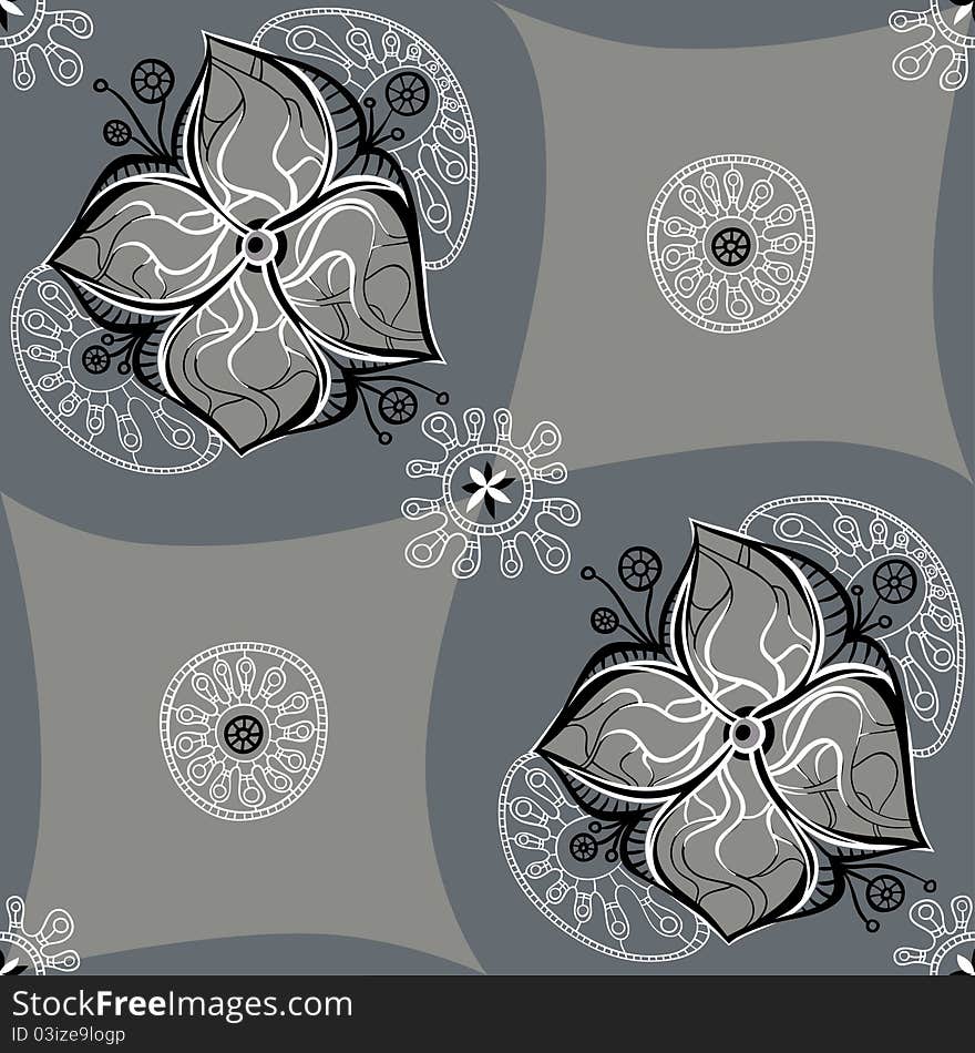 Beautiful flower pattern with delicate lace decoration