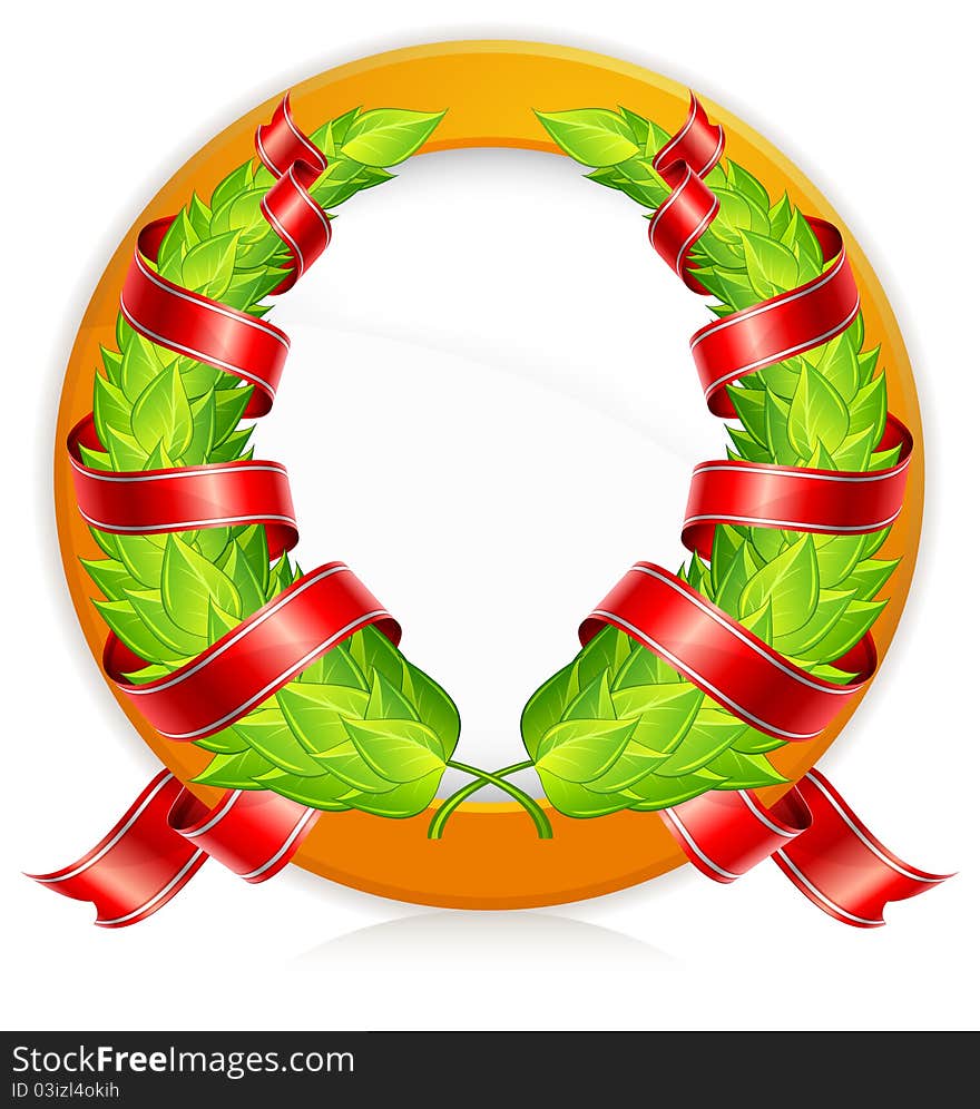 Green Wreaths In Round