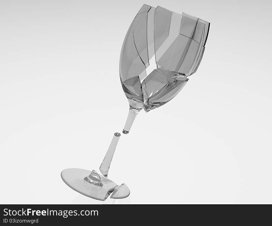 Cracked Wine Glass