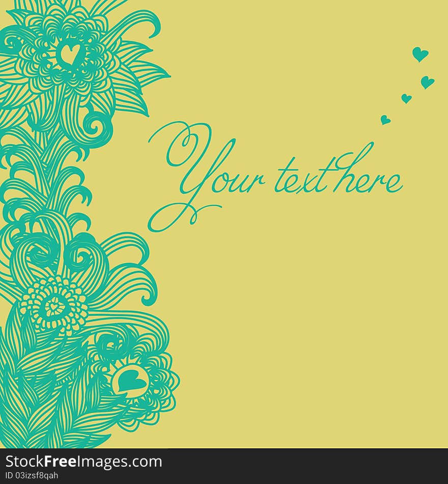 Seamless floral pattern in cartoon style. Seamless floral pattern in cartoon style