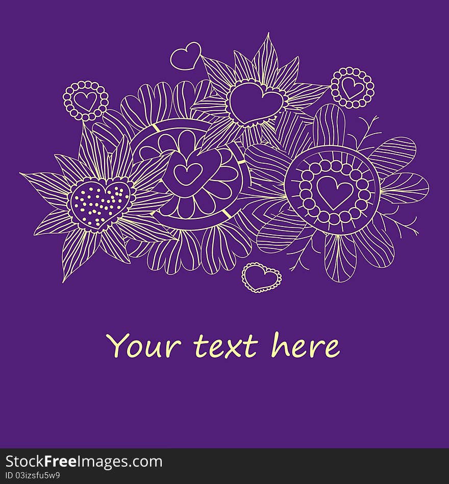 Seamless floral pattern in cartoon style. Seamless floral pattern in cartoon style