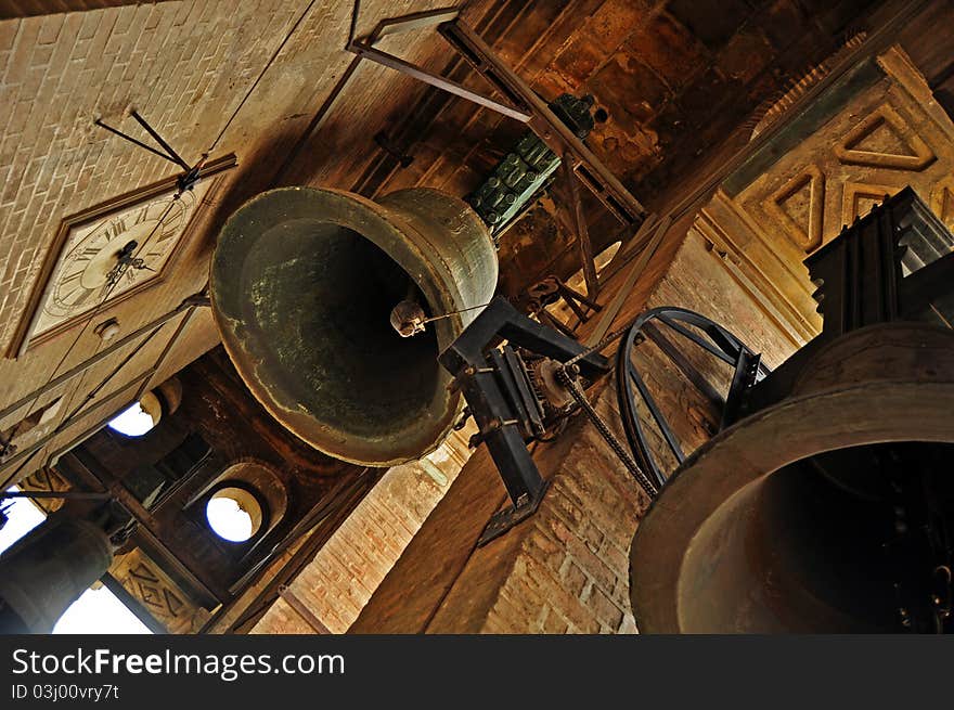 The belfry of the Giralda in seville Southern Spain. The belfry of the Giralda in seville Southern Spain