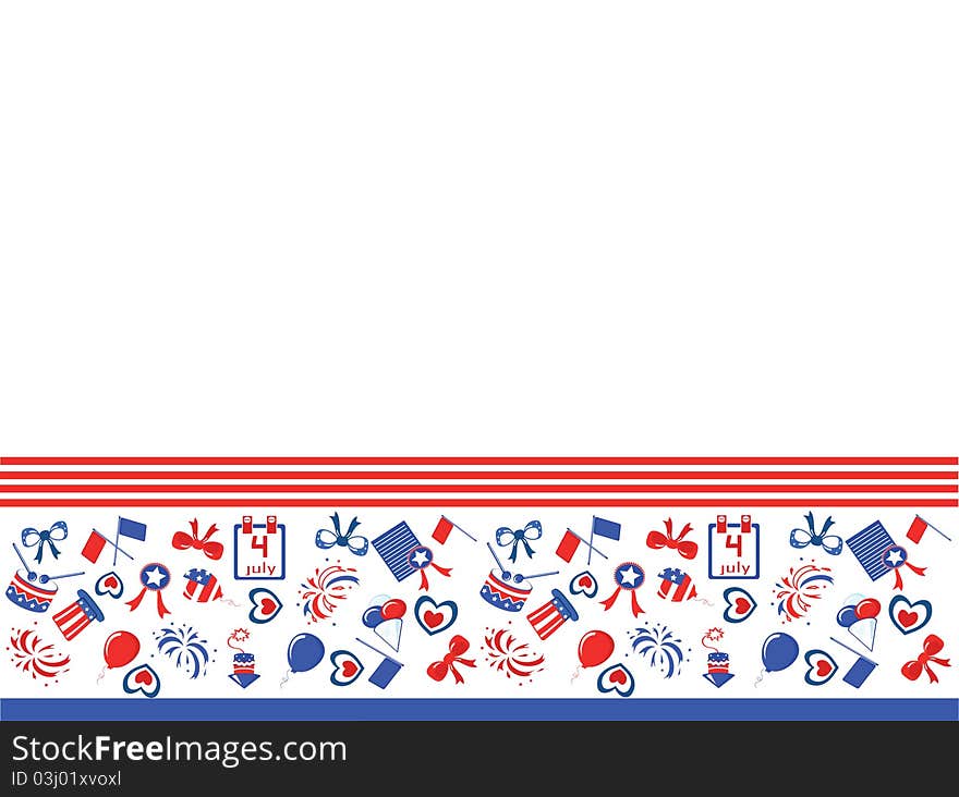 Independence day,border with icons