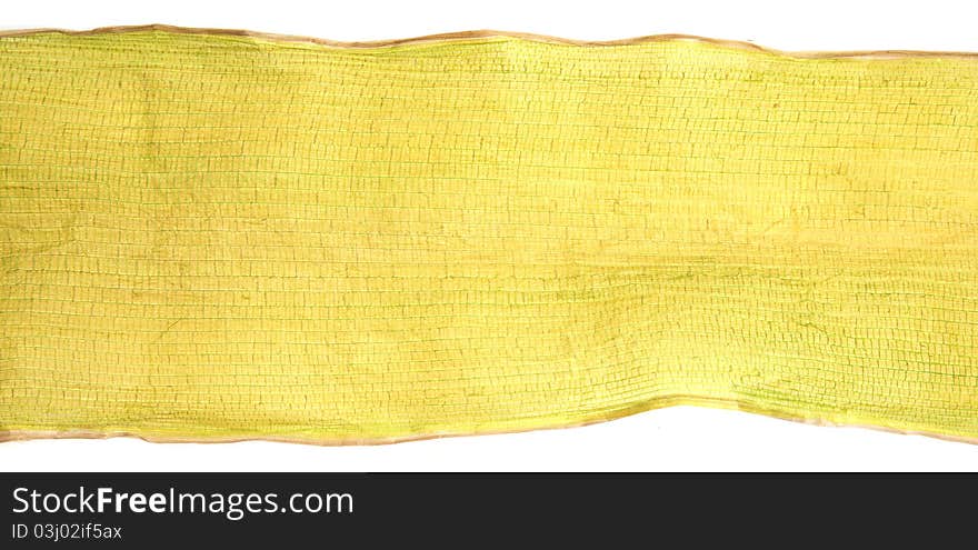 Dry Banana Leaf On White