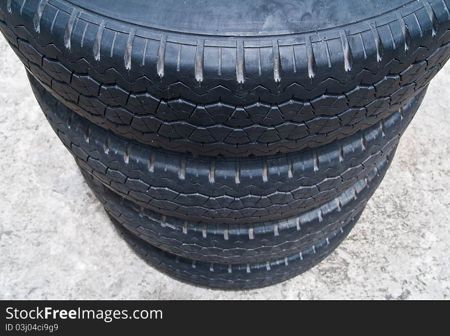 Detail of the old tires