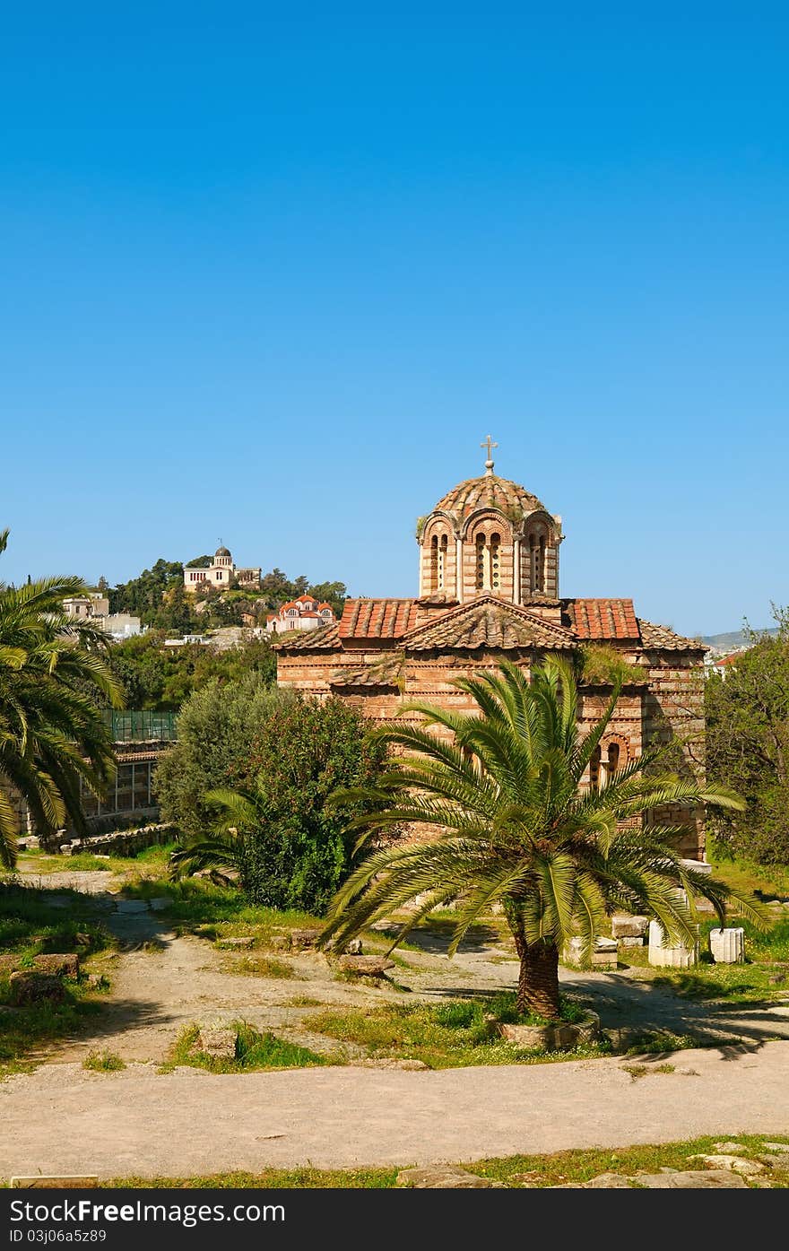 Church of the holy apostles in the Ancient Agora, Athens, Greece. Church of the holy apostles in the Ancient Agora, Athens, Greece