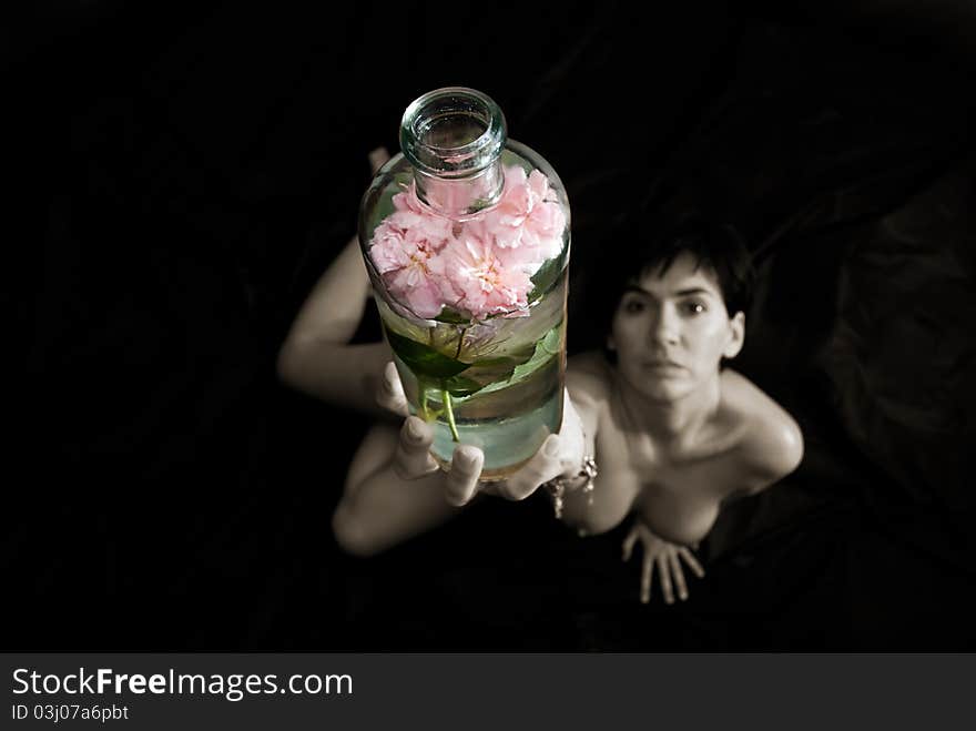 Flowers in a bottle