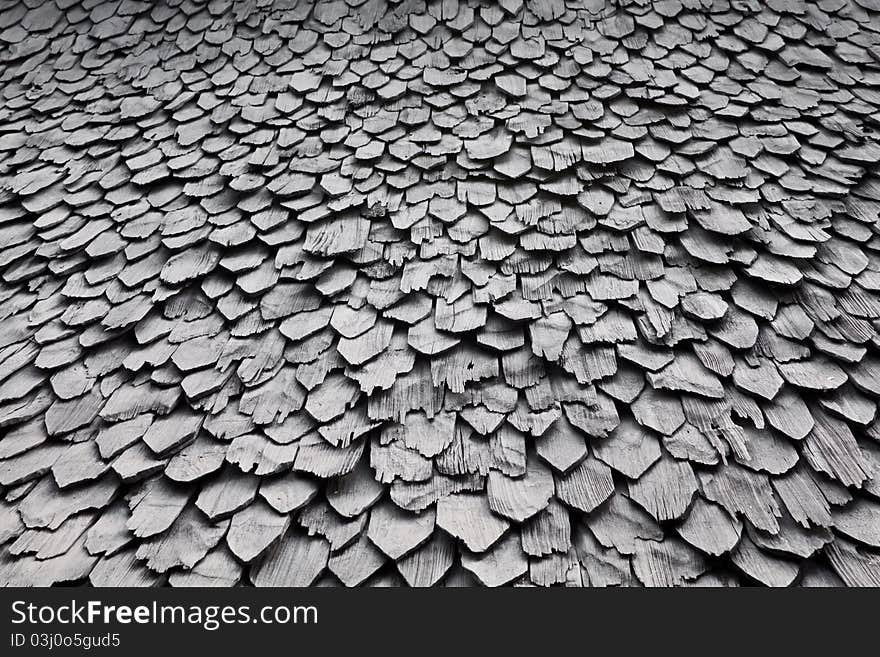 Wood Of Roof In Thai Style