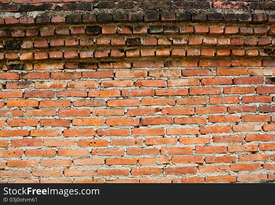 Wall of temple in ayutthaya is the old city and has a history. Wall of temple in ayutthaya is the old city and has a history