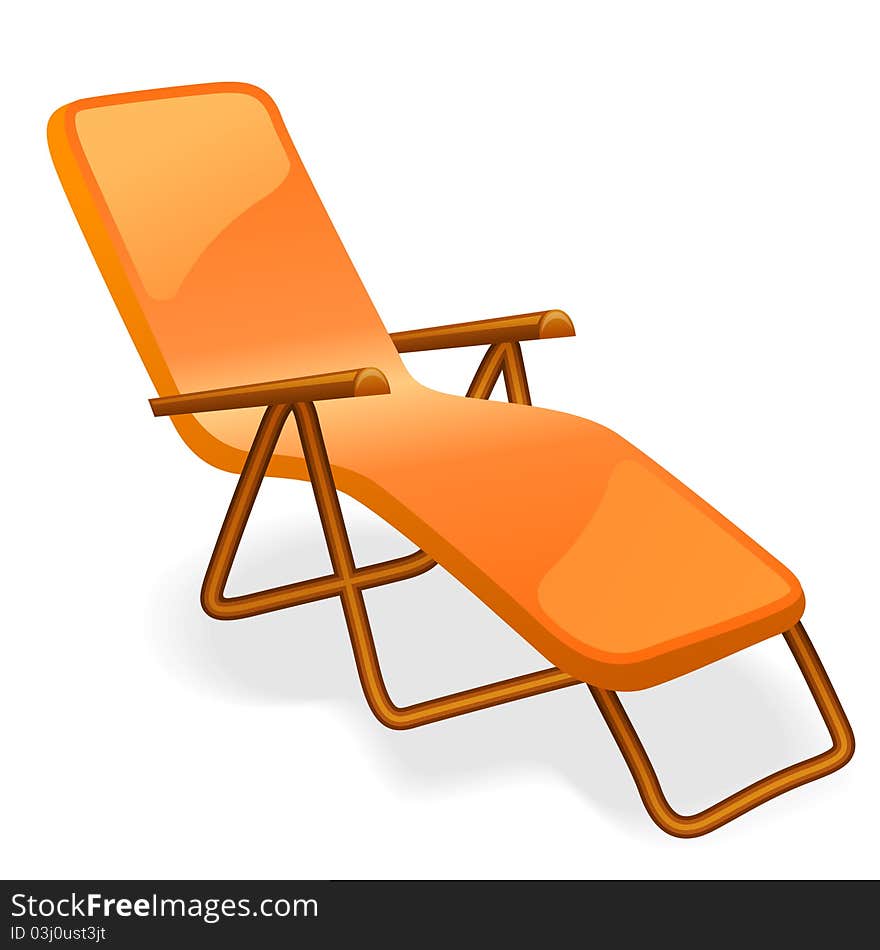 Chaise longue isolated on a white background.