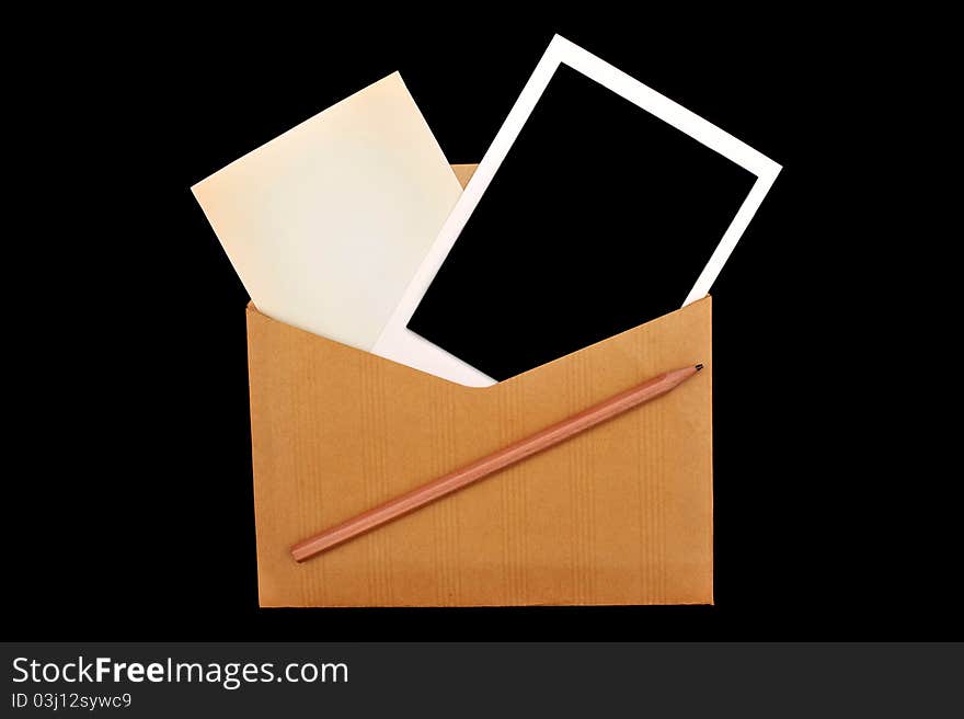 Photo And Paper In An Envelope