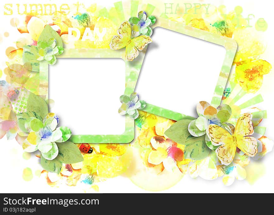 Beautiful  Multicolored Summer Card