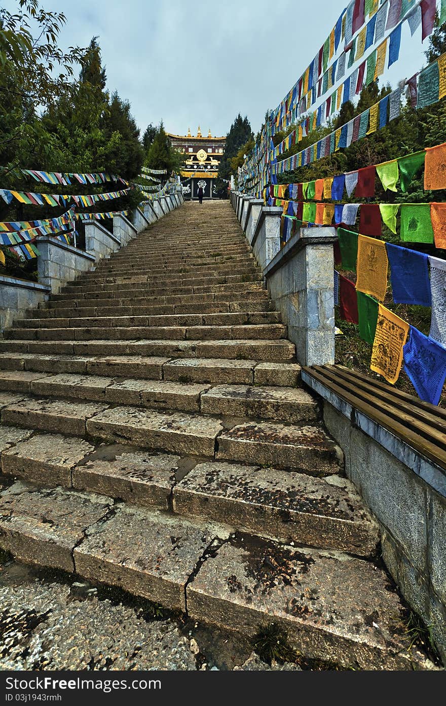 Colorful prayer flags