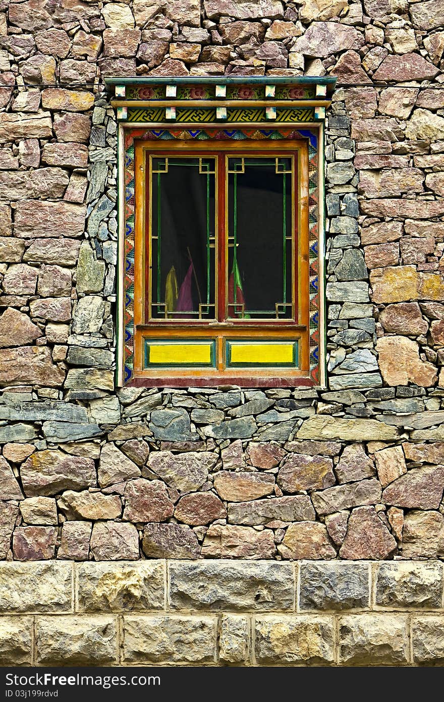 Old aged window in china.