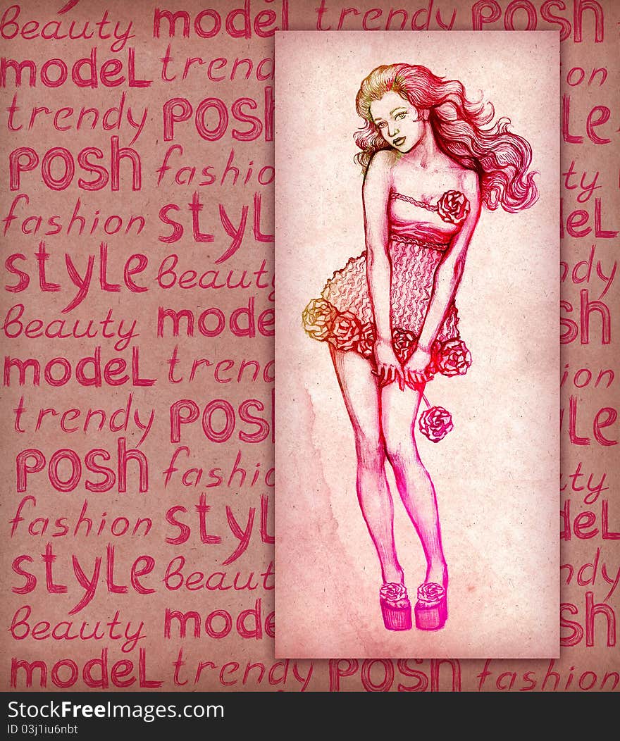 Pink fashion background