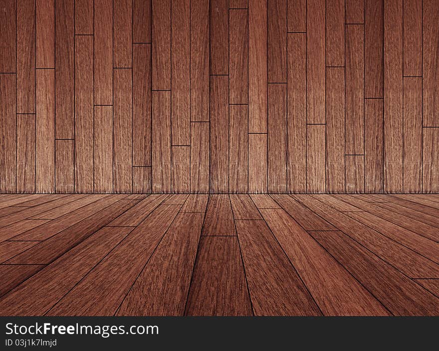 Blank wooden room at background