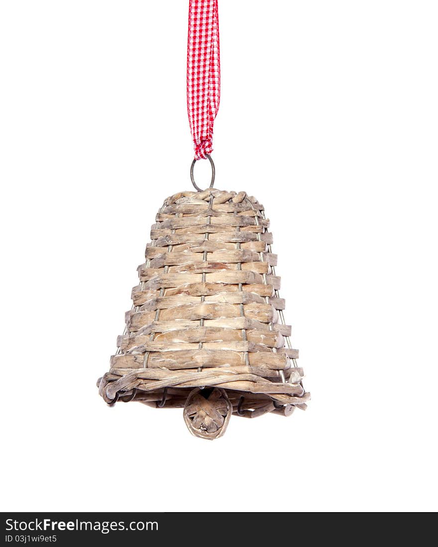 A  Hanging Wicker Jingle Bell