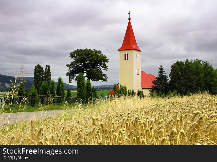 Church in the forefront of grain