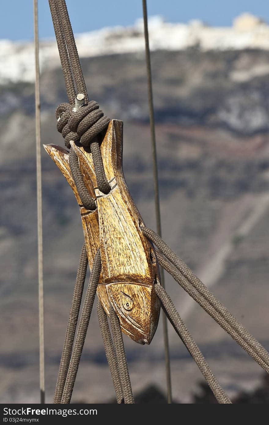 Rigging on a three-masted  Greek sailing ship