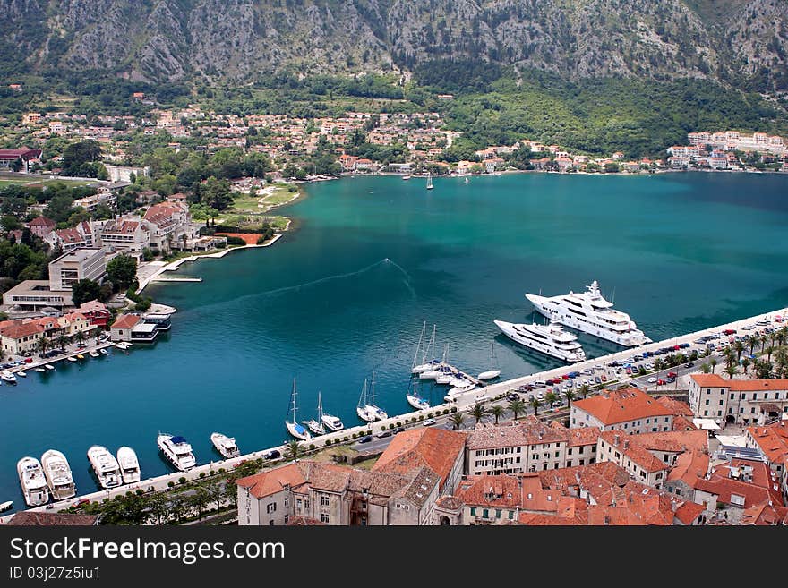 Montenegro. The top view of the lake