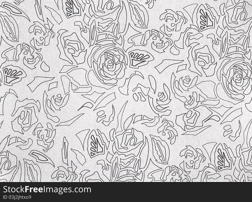 Floral pattern. black on white.