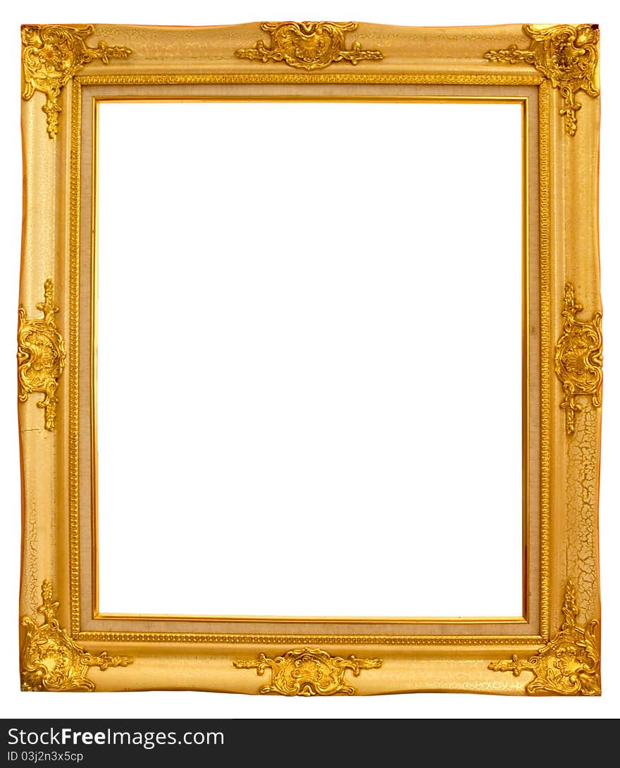 Isolated wooden Photo Frame