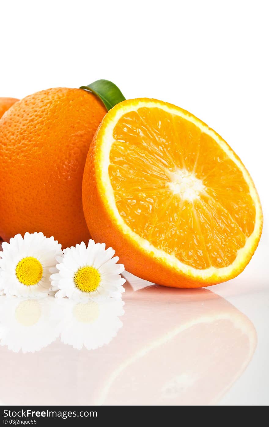 Fresh orange and camomile