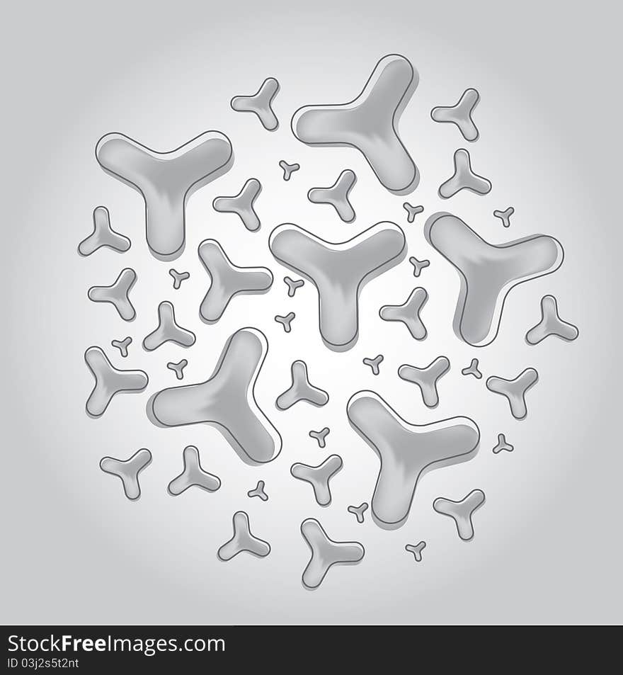 The background of geometrical figures. Vector illustration. The background of geometrical figures. Vector illustration.