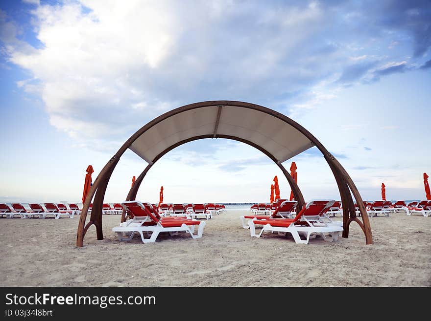 Chaise Longue On The Beach