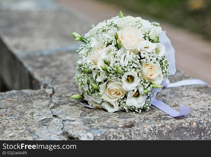 Close up of wedding bouquet