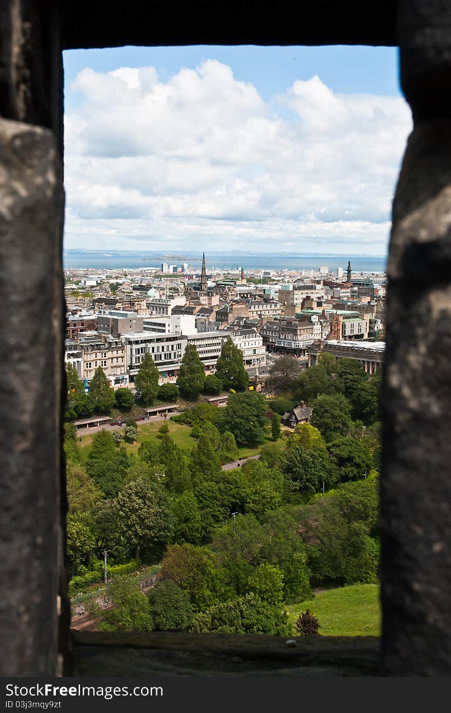 Edimburgh Castle, View From A Slit