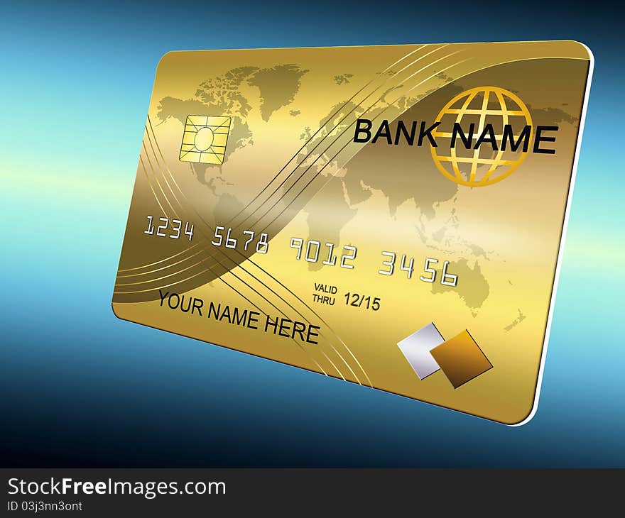 Abstract golden card, transaction tools