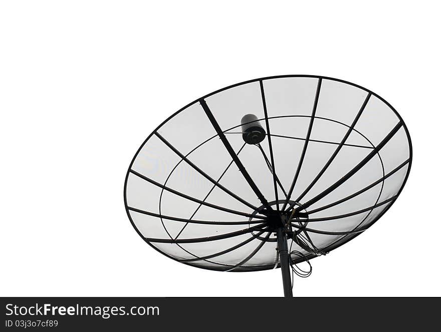 Satellite dish black isolated