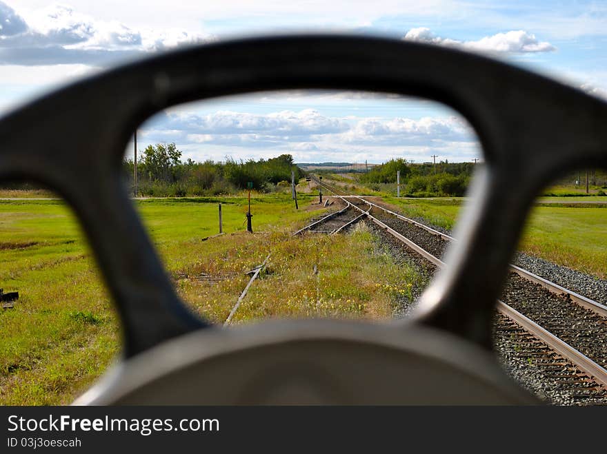 Railway Tracks Through the Railcars