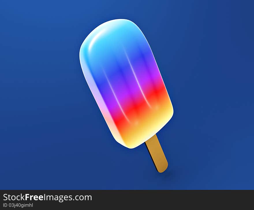 Colorful Ice Cream Stick