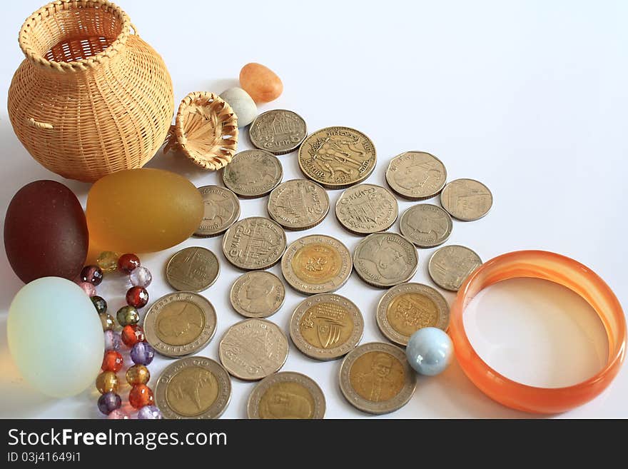 Various kinds of Thai coins and collectibles. Various kinds of Thai coins and collectibles.