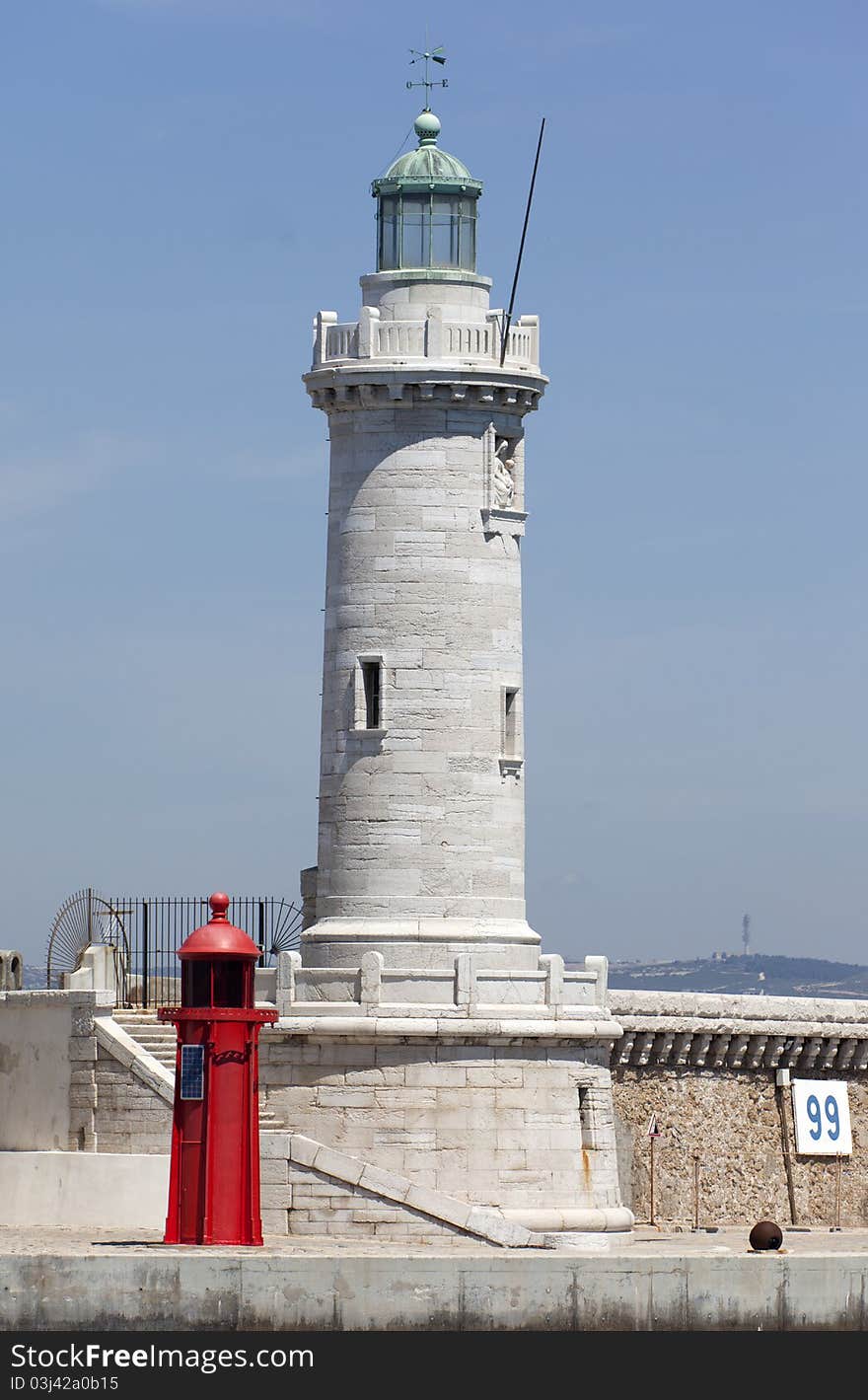 Stone lighthouse in Marseille