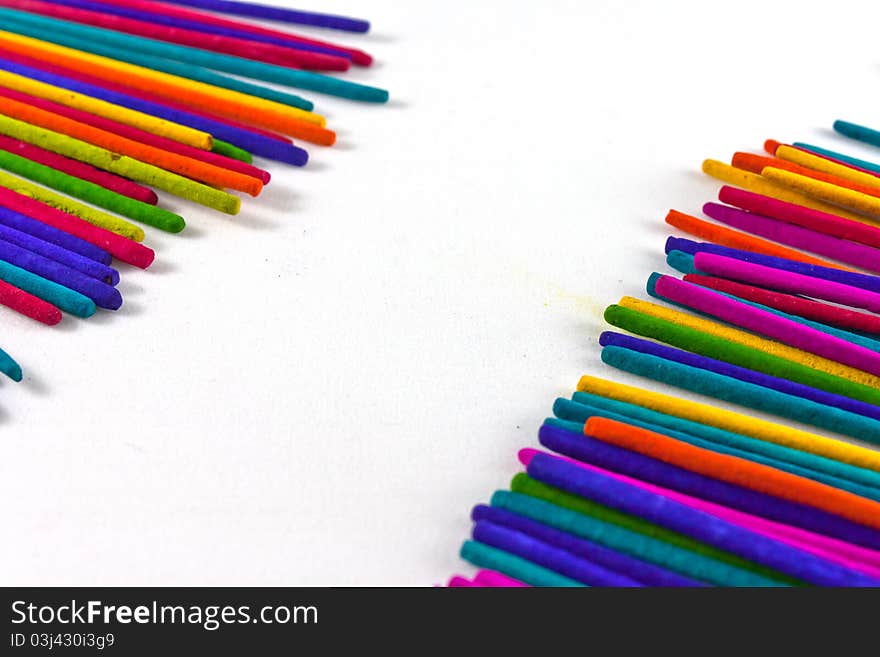 Incense Multicolored On the background