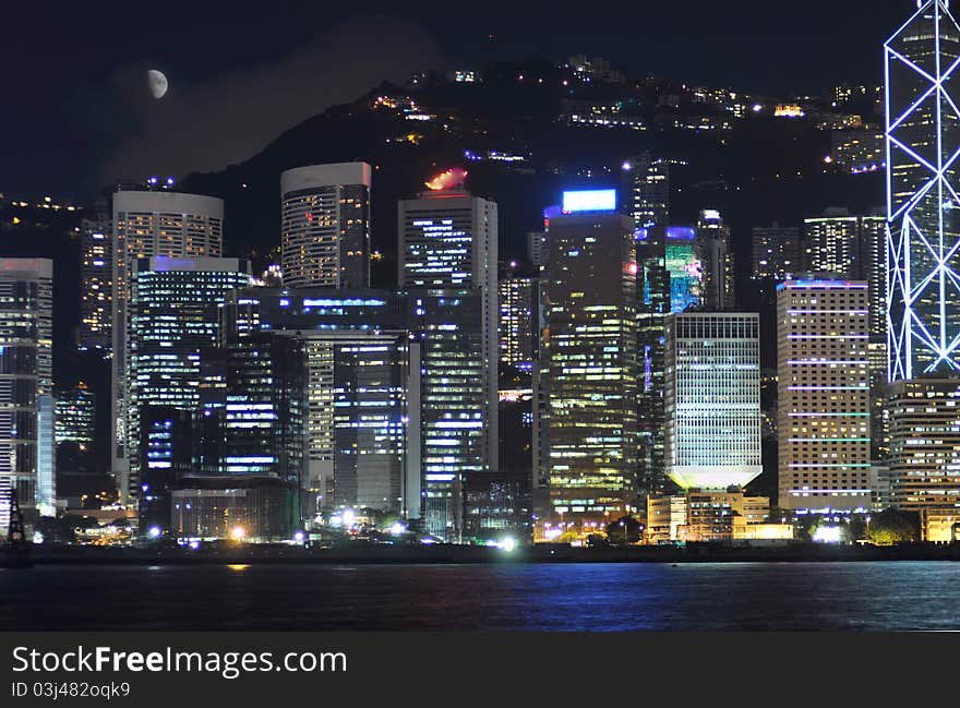 The prosperous Victoria Habor at night