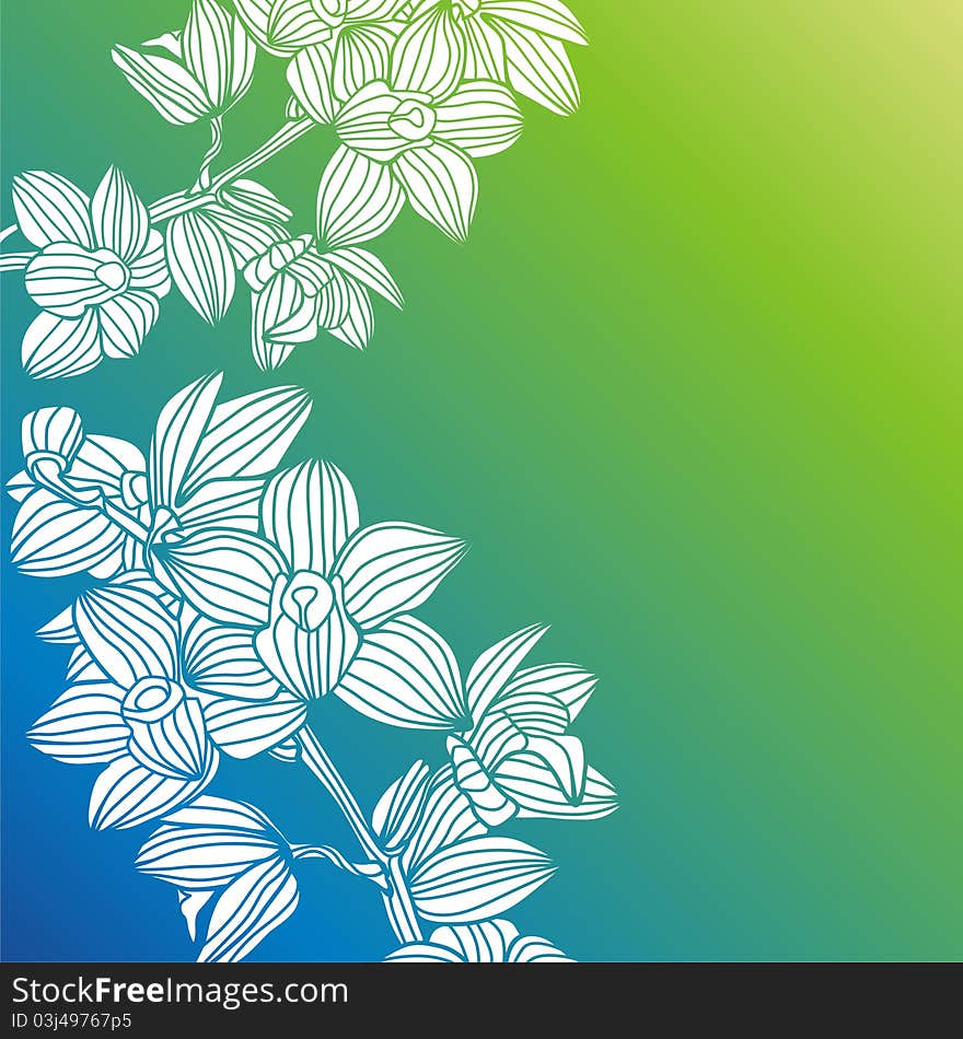 Ornate  which consist of floral patterns. Vector illustration