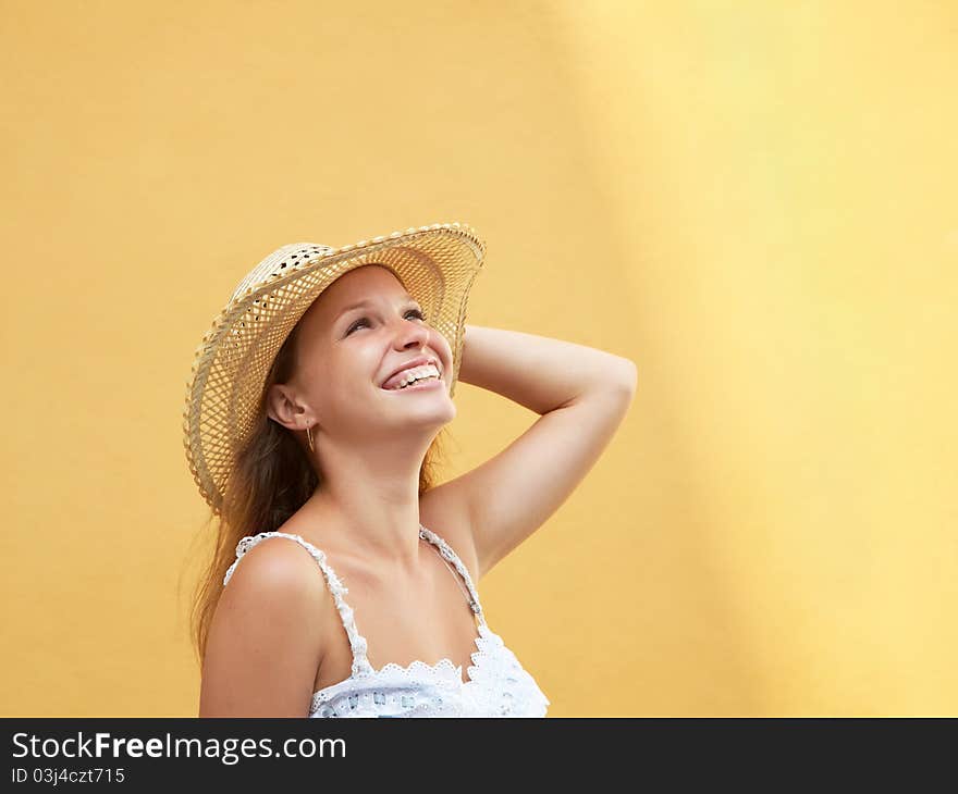 Portrait Of Beautiful Teen Smiling Outdoors