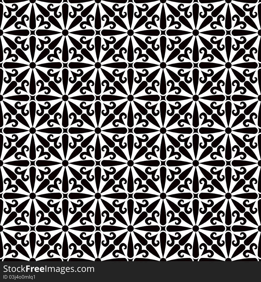 Simple elegant black white ornamental texture. Simple elegant black white ornamental texture