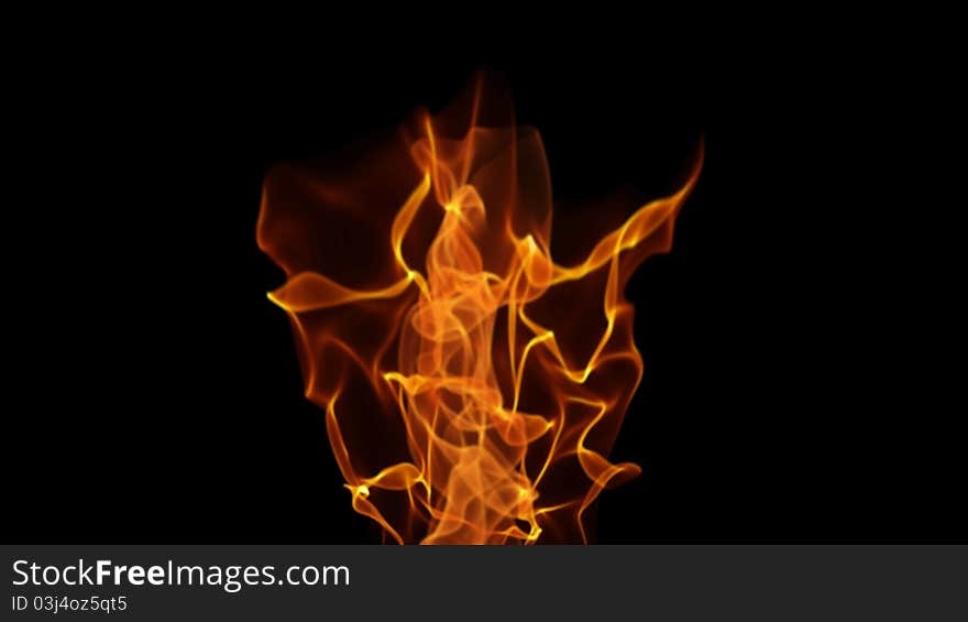 Realistic flame/fire for design background.