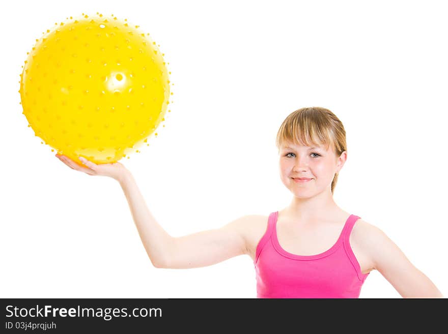 Teenager with a ball